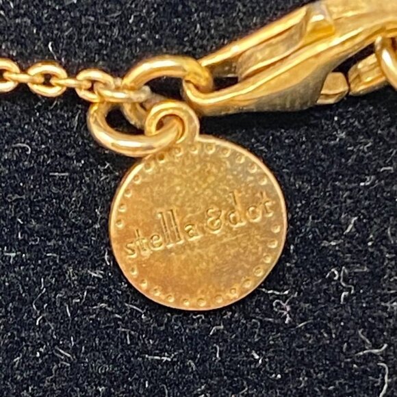 Stella & Dot Gold Heart Charm Necklace 925 Gold Plated Delicate Feminine - Picture 10 of 12